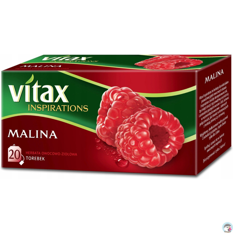 Herbata VITAX INSPIRATIONS (20 torebek) 40g Malina zawieszka