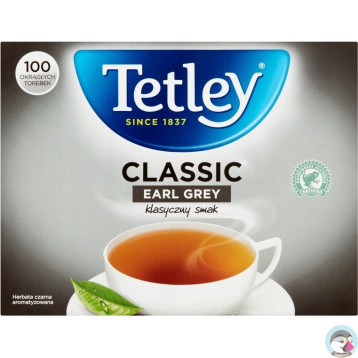 Herbata TETLEY EARL GREY (100 torebek bez zawieszki) czarna