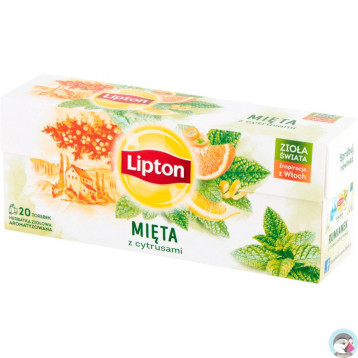 Herbata LIPTON ziołowa (20 torebek) mieta z cytrusami