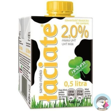 Mleko ŁACIATE UHT 2% 0.5L