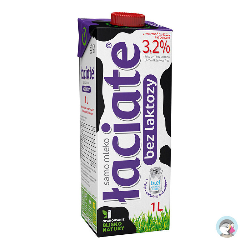 Mleko ŁACIATE UHT 3,2% 1l bez laktozy