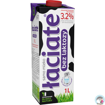 Mleko ŁACIATE UHT 3,2% 1l bez laktozy
