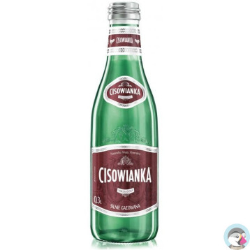 Woda CISOWIANKA 0.3L (24szt) Silny Gaz szkło