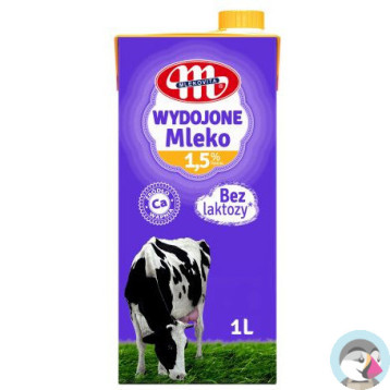 Mleko MLEKOVITA WYDOJONE UHT bez laktozy 1,5% 1L
