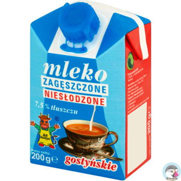 Mleko GOSTYŃ 200g niesłodzone zagęszczone 7.5%