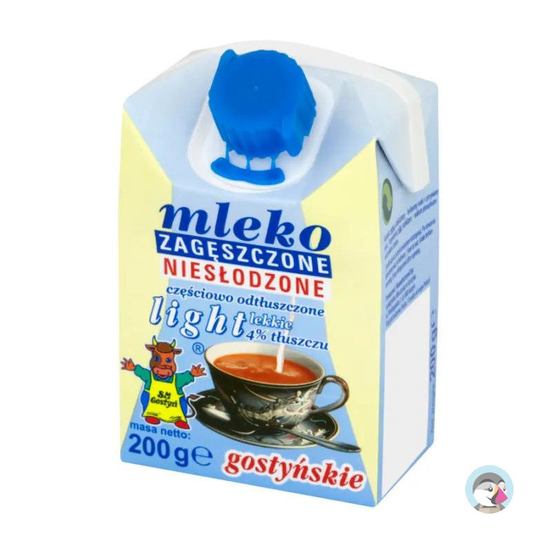 Mleko GOSTYŃ 200g niesłodzone zagęszczone light 4%