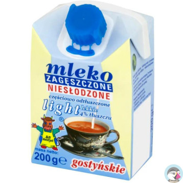 Mleko GOSTYŃ 200g niesłodzone zagęszczone light 4%