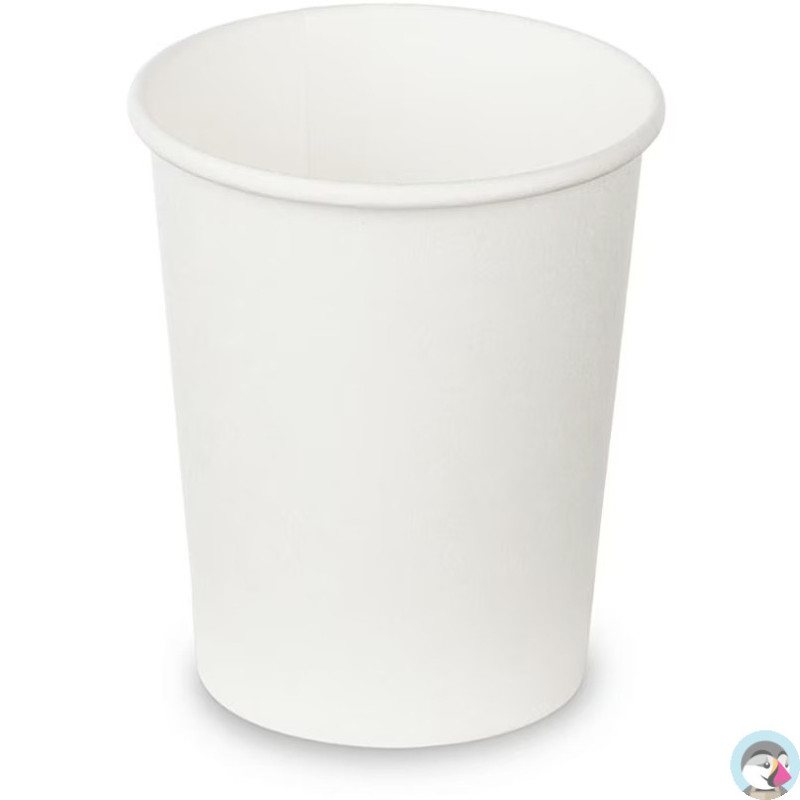 Kubek papierowy biały 300ml/12oz (max350ml) (45 sztuk ) Plastic FREE GM12OZCARBPFF śr.90mm bez opłaty SUP