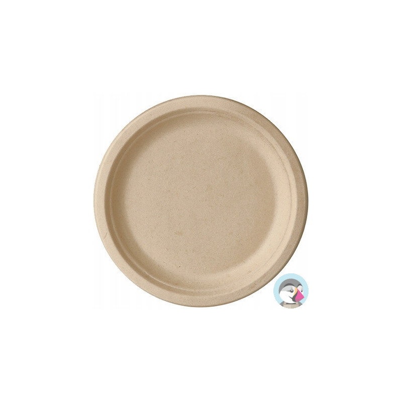 Talerz z trzciny cukrowej śr.23cm(50szt) naturalny PURE 86289/89866 PAPSTAR