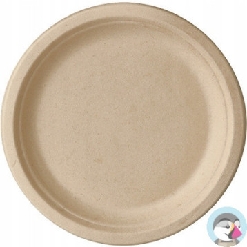 Talerz z trzciny cukrowej śr.23cm(50szt) naturalny PURE 86289/89866 PAPSTAR