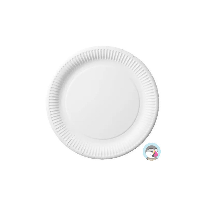 Talerz papierowy biały średnica 23cm (100sztuk) 7500023/7500123 Think`n Pack