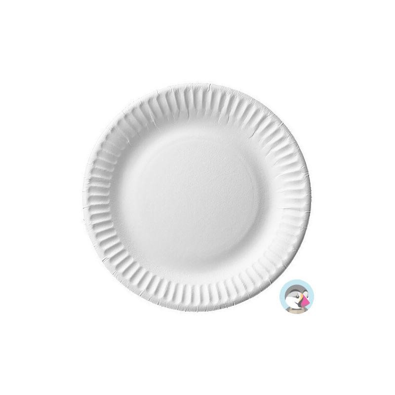 Talerz papierowy biały średnica 15cm (100 sztuk) 7500015 215g Think`n Pack