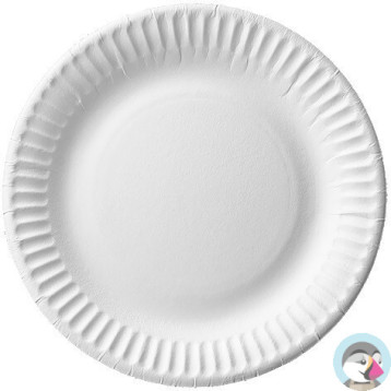 Talerz papierowy biały średnica 15cm (100 sztuk) 7500015 215g Think`n Pack