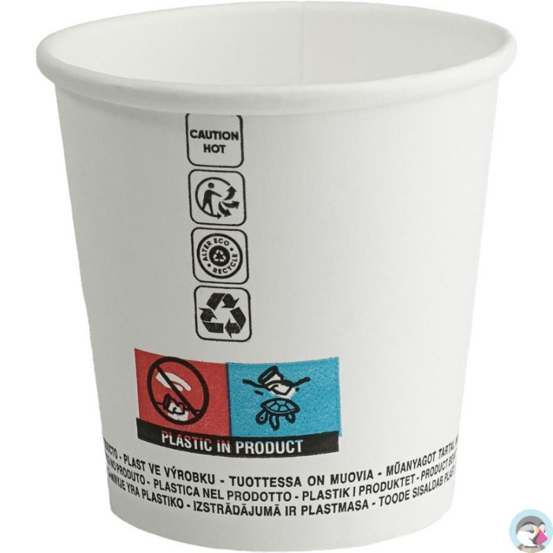 Kubek papierowy biały 100ml/4oz (max 120ml) (50szt) śr.63mm GM4OZCARB