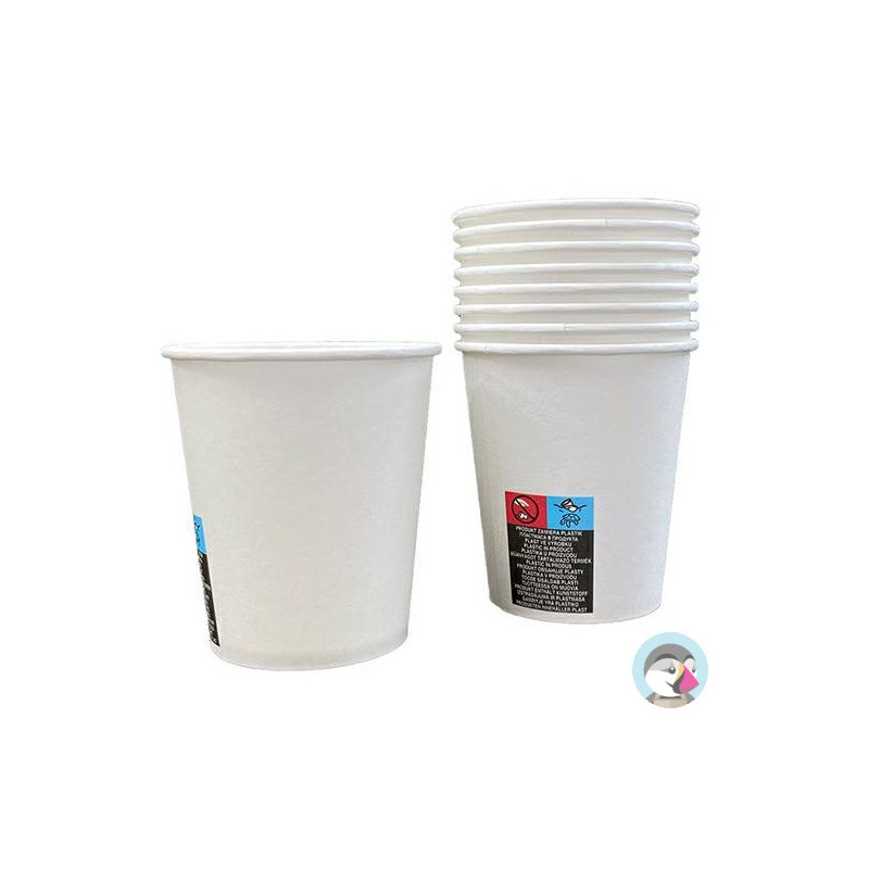 Kubek papierowy biały 250ml 8oz (50szt) średnica 80mm 27251/27250/45901/1059048