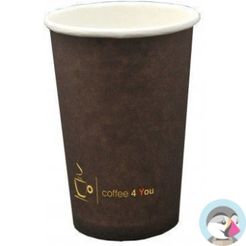 Kubek papierowy 180ml z nadrukiem COFFEE 4 YOU (100) 47101