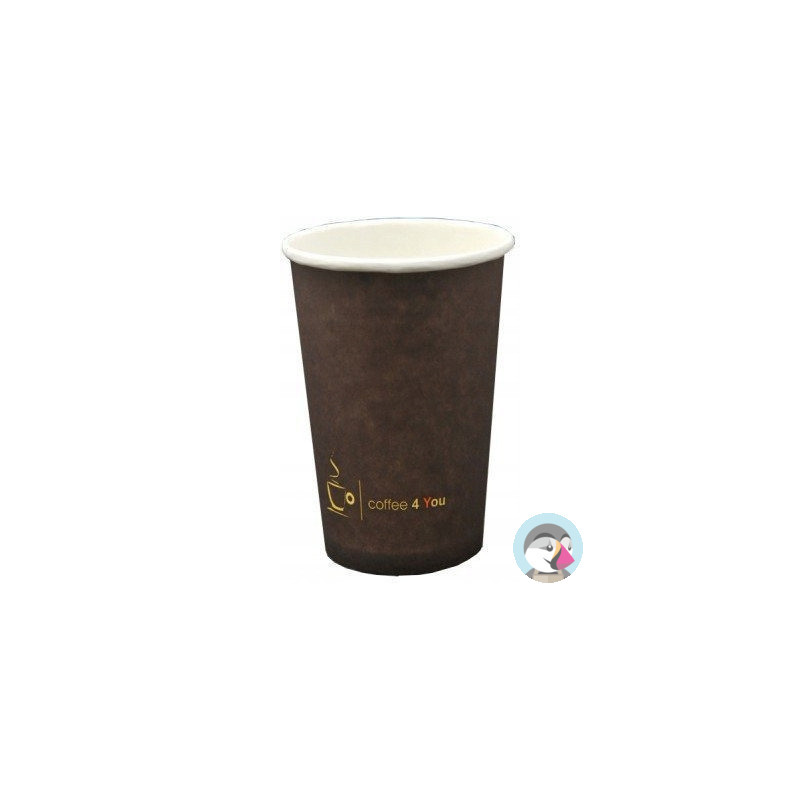 Kubek papierowy 300ml (50szt) śr.85mm z nadrukiem COFFEE 4 YOU 223.008