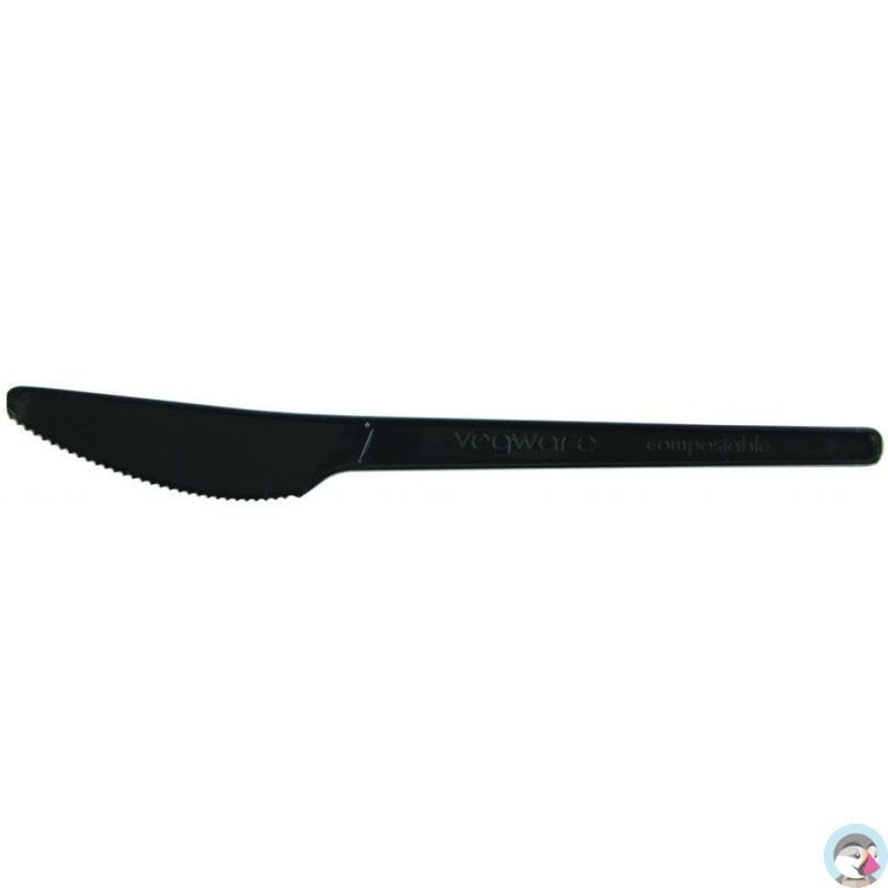Nóż RCPLA 16,5cm czarny (50szt) VR-KN6.5B 100% biodegradowalny