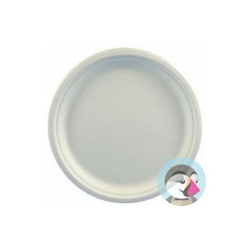 Talerz z trzciny cukrowej 26cm biały (50szt) 45189/29273 100% biodegradowalny