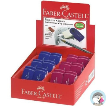 Gumka SLEEVE mini czerwono-niebieska 182411 FABER-CASTELL
