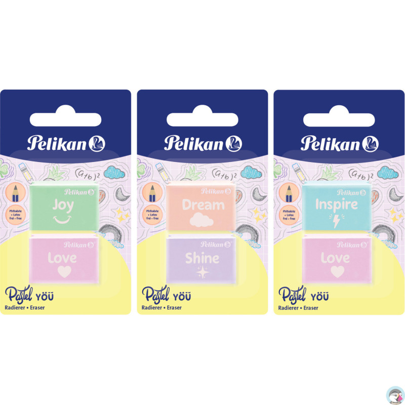 Gumka PASTELL YOU (2 szt.) 606196 PELIKAN