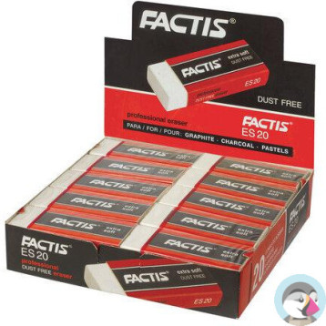 Gumka do ścierania EXTRA SOFT (20szt.) ES-20 FACTIS