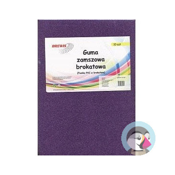 Guma zamszowa A5 10 kol. brokat samoprzylepna GK510B BREWIS