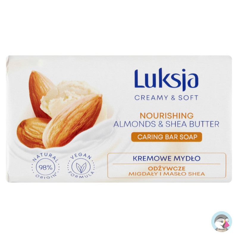 Mydło w kostce LUKSJA 90g o zapachu MIGDAŁ I MASŁO SHEA