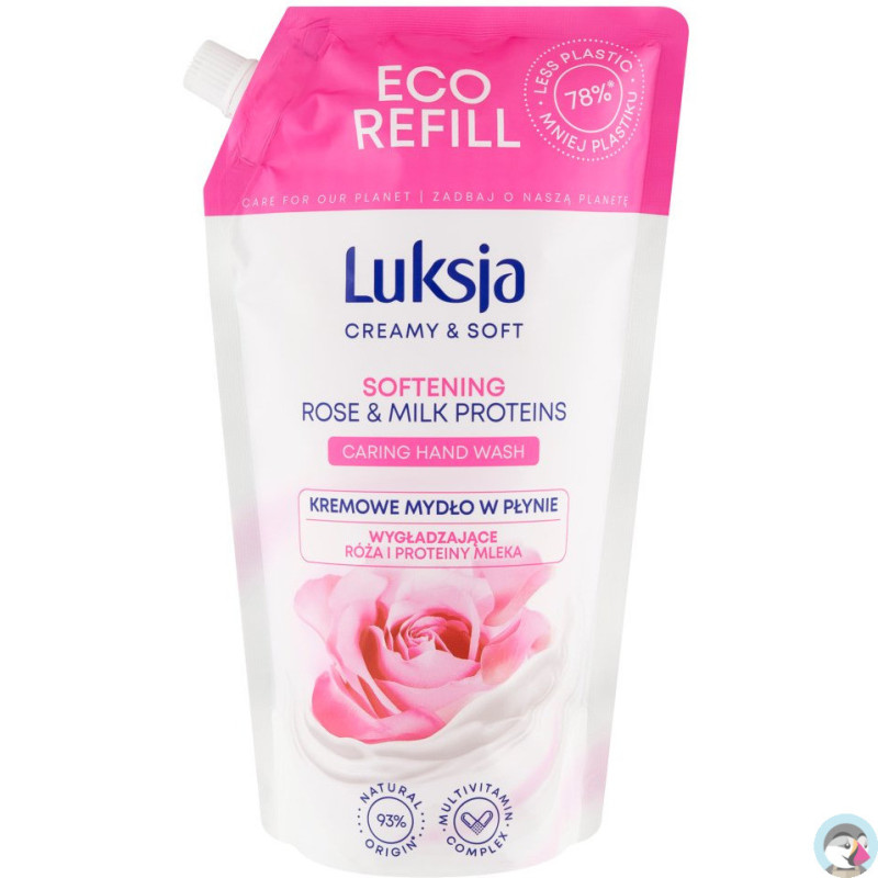 Mydło w płynie LUKSJA uzupełnienie 900ml RÓŻA