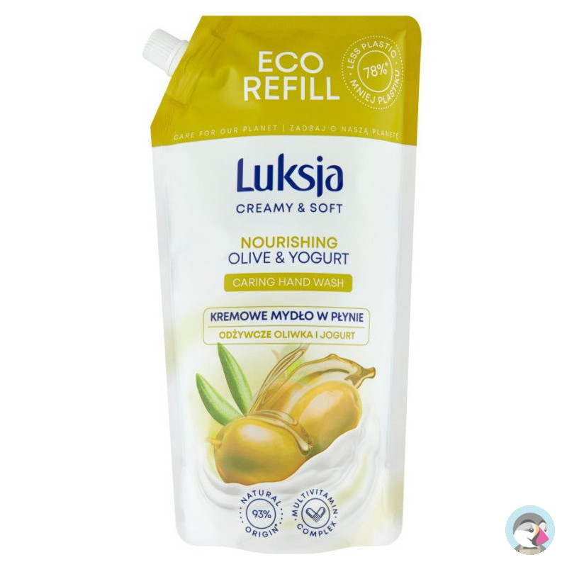 Mydło w płynie LUKSJA uzupełnienie 900ml OLIWKA I JOGURT