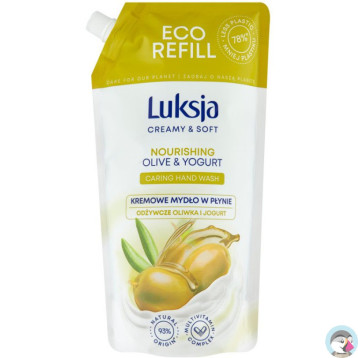 Mydło w płynie LUKSJA uzupełnienie 900ml OLIWKA I JOGURT