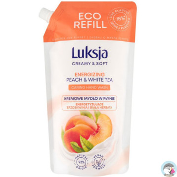 Mydło w płynie LUKSJA uzupełnienie 900ml BRZOSKWINIA I BIAŁA HERBATA