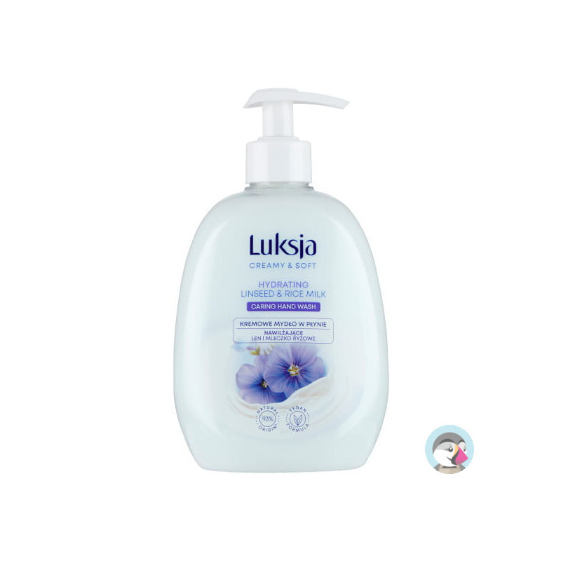 Mydło w płynie z dozownikiem LUKSJA 500ml LINSEED/ Len i mleczko ryżowe