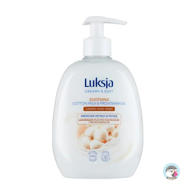 Mydło w płynie z dozownikiem LUKSJA 500ml. BAWEŁNA