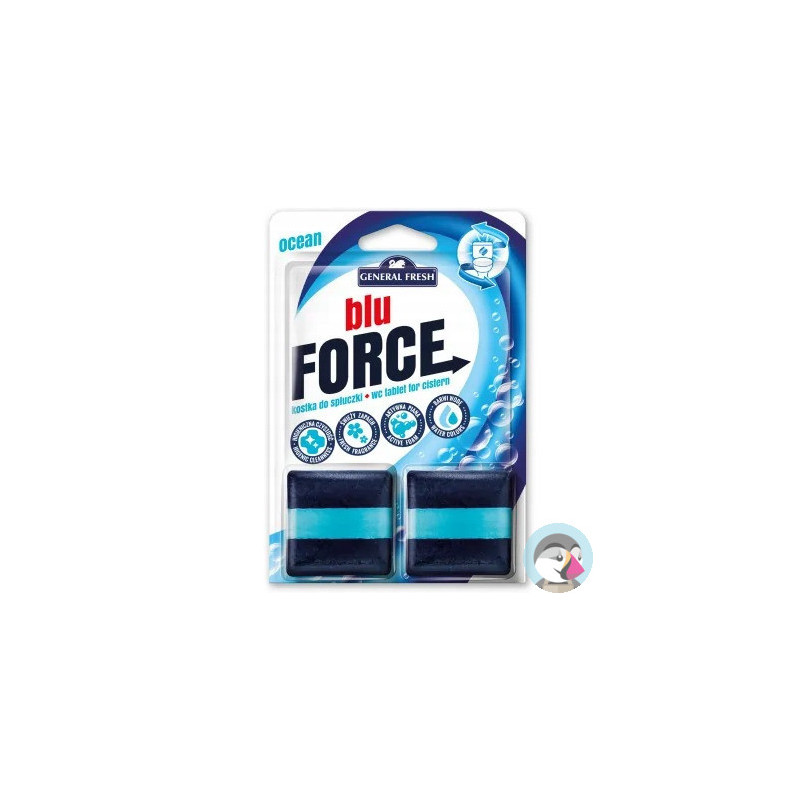 Kostka do WC BLU FORCE do spłuczki 50g morze (2 sztuki) GENERAL FRESH