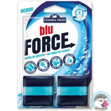 Kostka do WC BLU FORCE do spłuczki 50g morze (2 sztuki) GENERAL FRESH