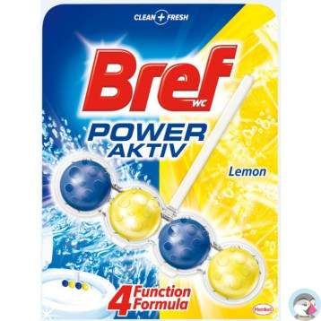 Zawieszka WC BREF POWER AKTIV 50g kulki Lemon 625197