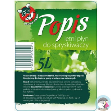 Płyn do spryskiwaczy POPIS 5l letni