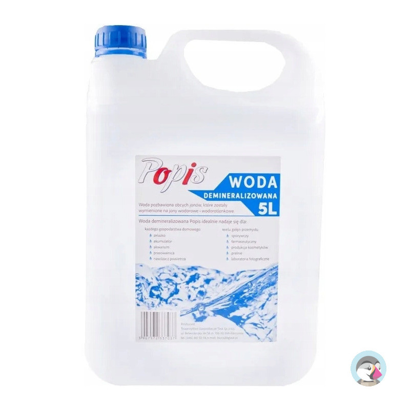 Woda demineralizowana POPIS 5l