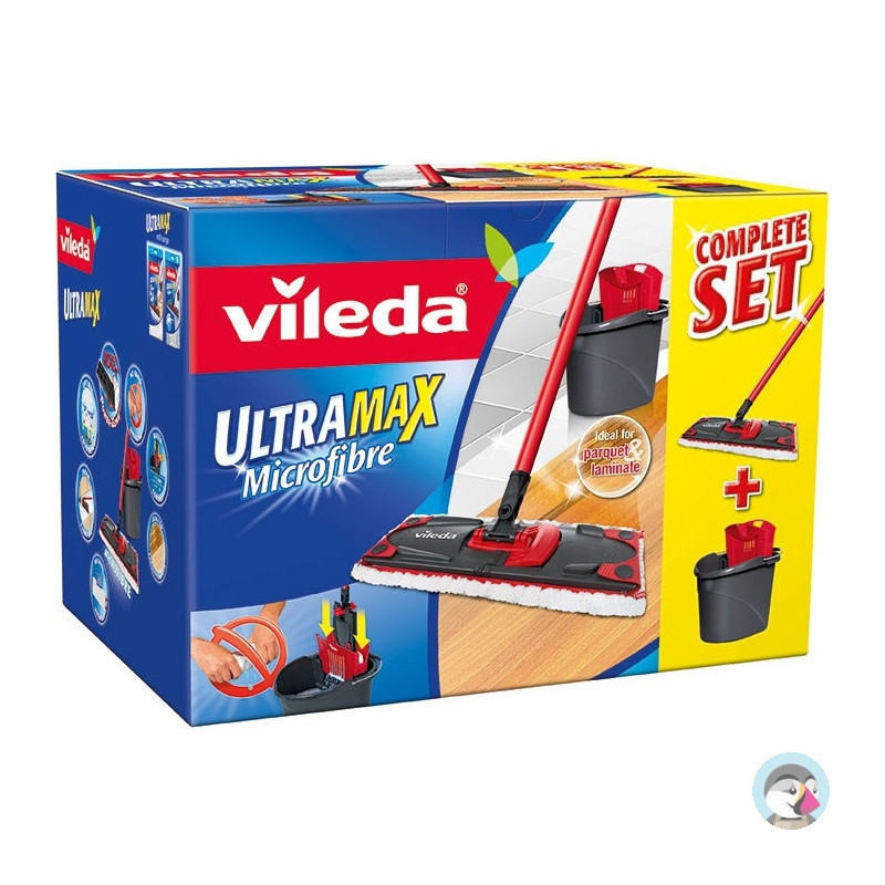 Zestaw w kartonie VILEDA ULTRAMAX mop płaski + wiadro 155737