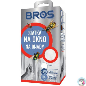 Siatka na okno na owady 130x150cm biała BROS