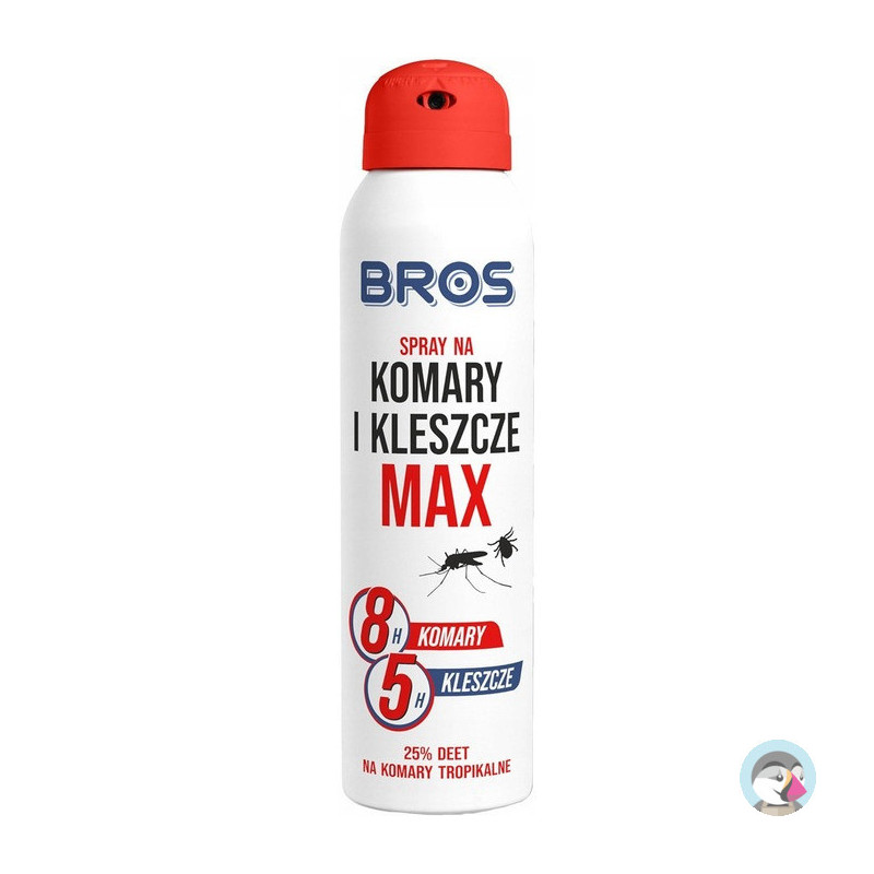 Spray na komary i kleszcze MAX 90ml BROS