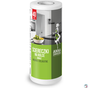 Ściereczki na rolce białe 40szt ANNA ZARADNA PS-5564
