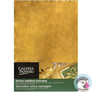Karton ozdobny A4 ZŁOTY lustrzany 300g (10) 208917 GALERIA PAPIERU