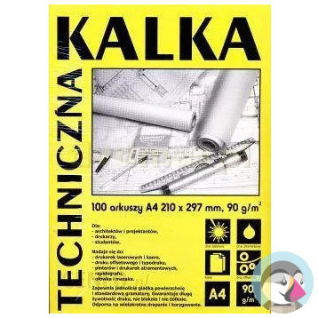 Kalka kreślarska A4 90g. 100 arkuszy KAL-DA4901 KOH-I-NOOR