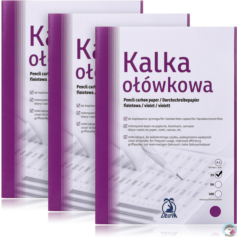 Kalka ołówkowa A3 100 arkuszy DELFIN