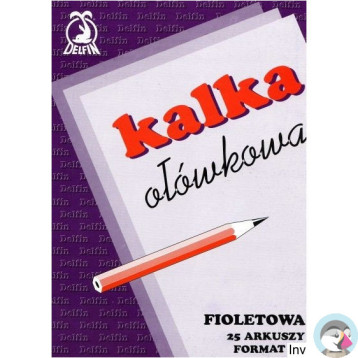 Kalka ołówkowa A4 100 arkuszy filoetowa DELFIN