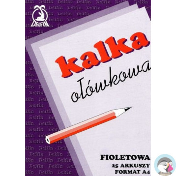 Kalka ołówkowa A4 25 arkuszy DELFIN
