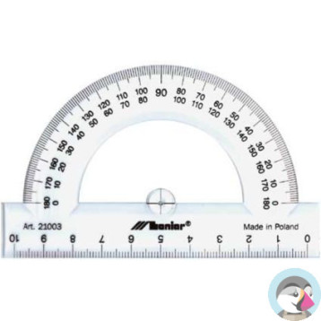 Kątomierz szkolny plastikowy 180st/10cm 21003 LENIAR
