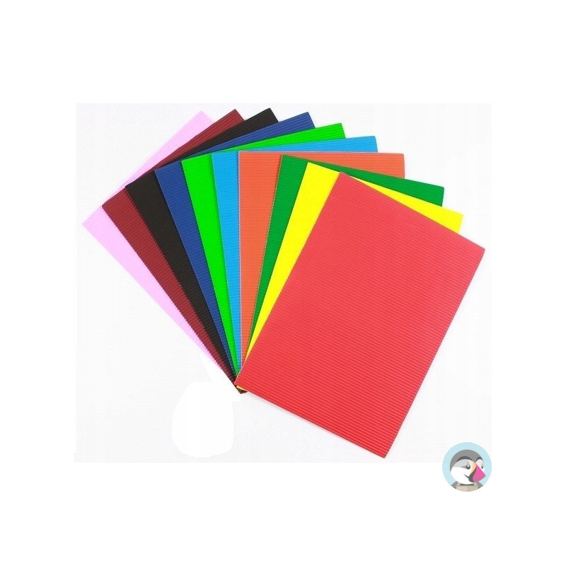Tektura falista mała 25x35cm mix 10 arkuszy TF-2535 ALIGA